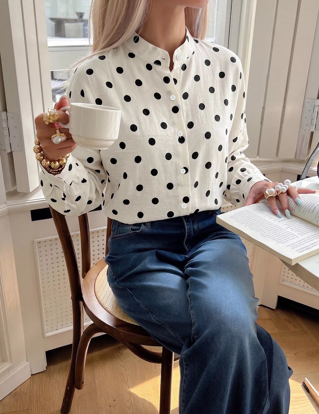 Women's polka dot shirt