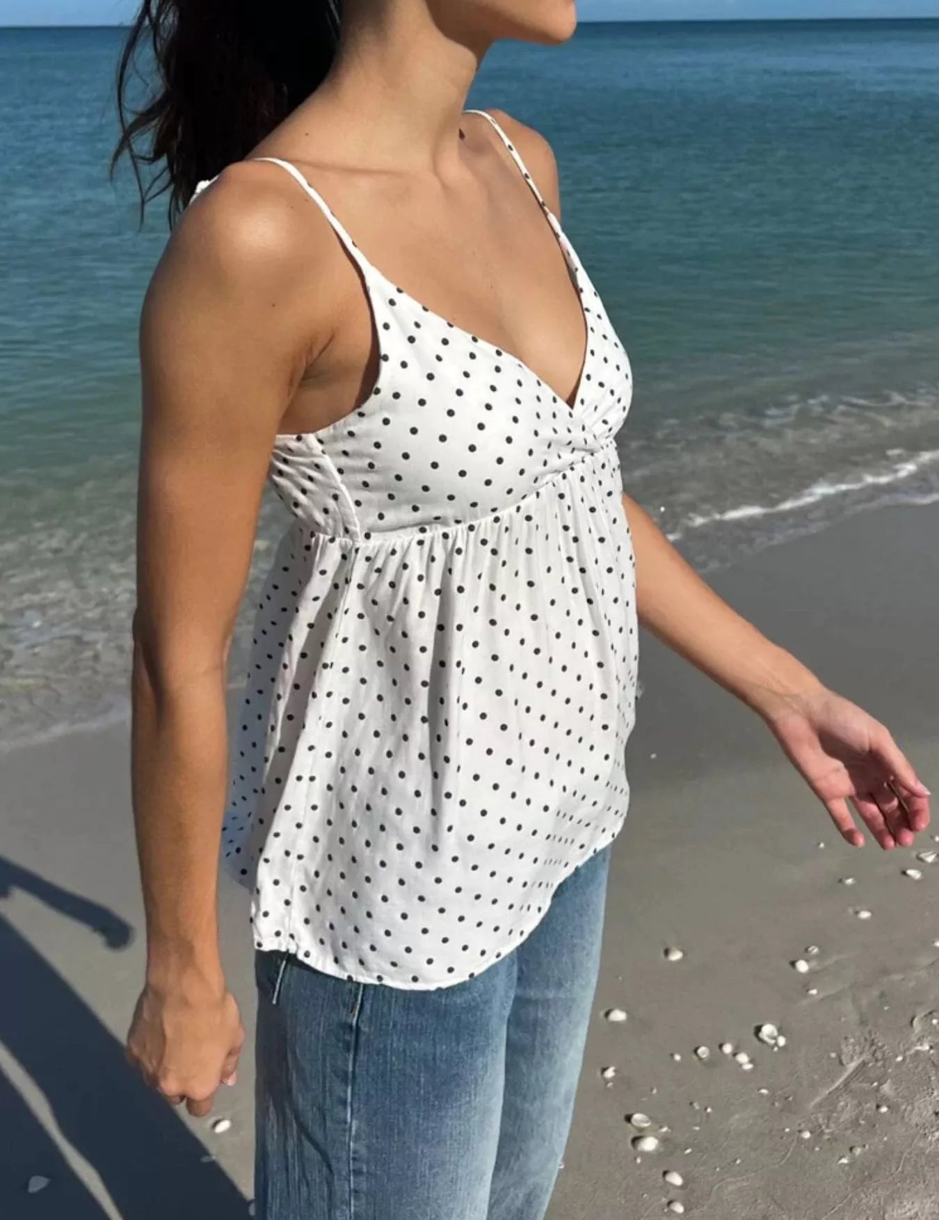 Polka Dot Camisole for Women – Breezy Swing Fit – Chaotic Fashion