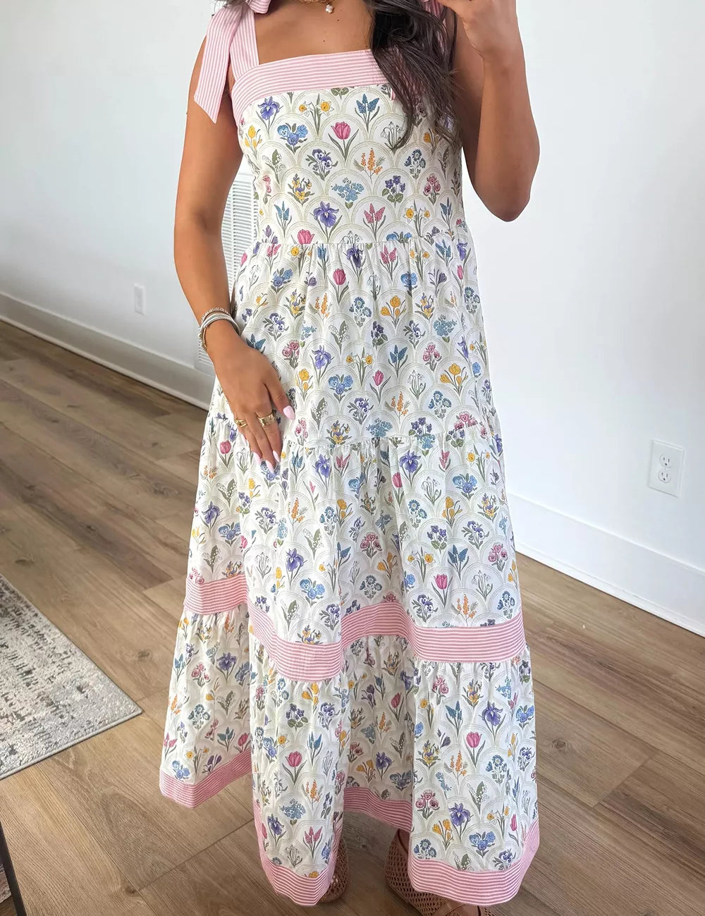 Women's midi dress in floral