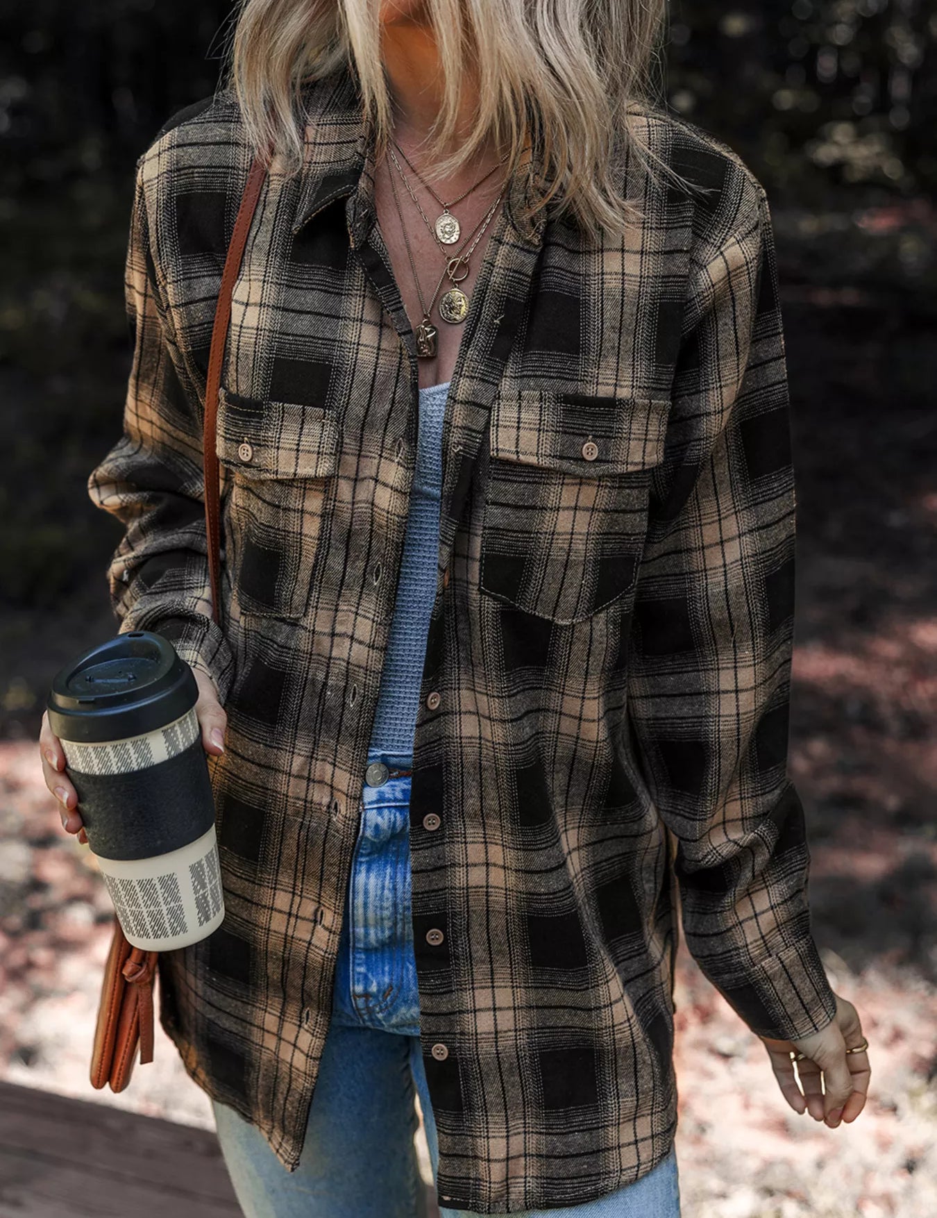 Women's plaid shacket