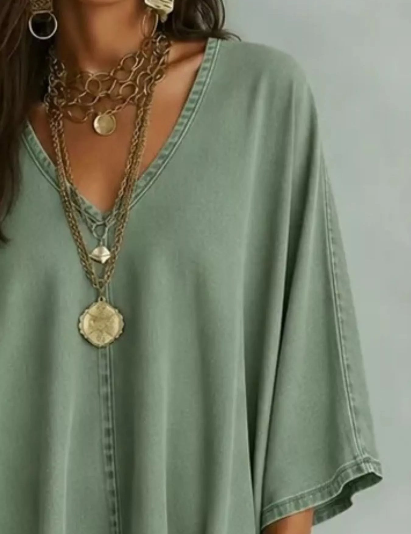 Flowy V-Neck Top – Plus Size Friendly Fit – Chaotic Fashion