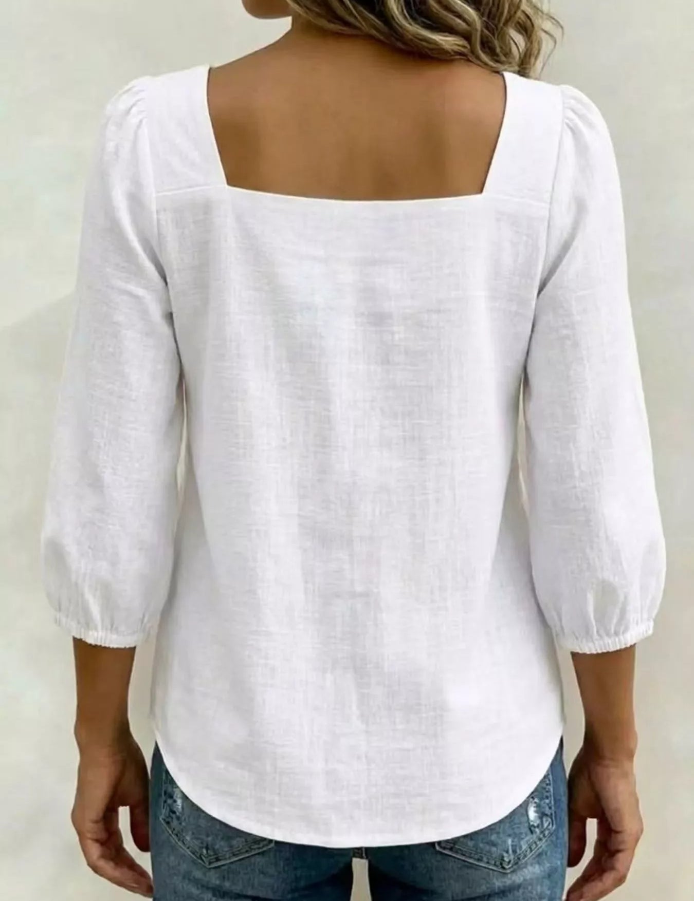 Women's blouse, square neck