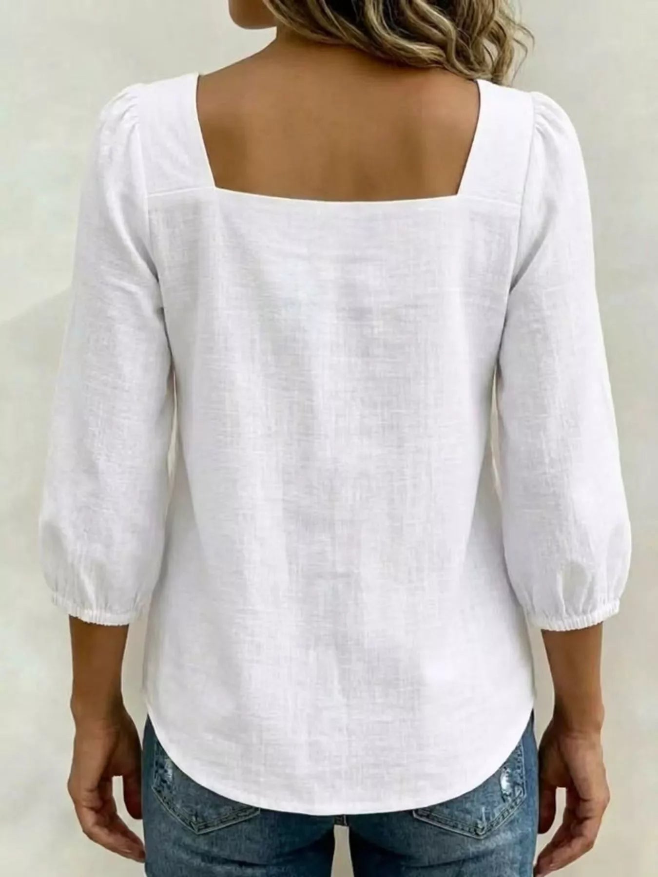 Women's blouse, square neck