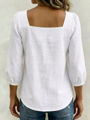 Women's blouse, square neck