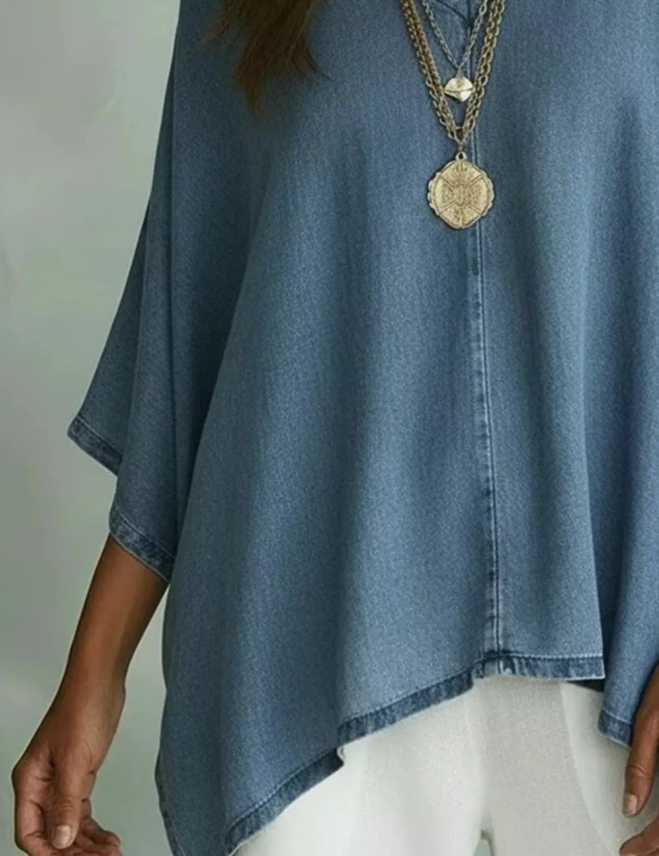 Batwing Tee for Women – Light Blue Colorway – Chaotic Fashion