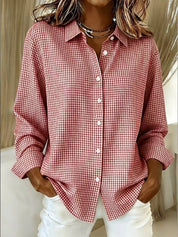 Women's plaid shirt, long sleeve
