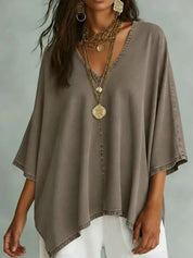 Women's Batwing Sleeve Tee – Relaxed Drape – Chaotic Fashion