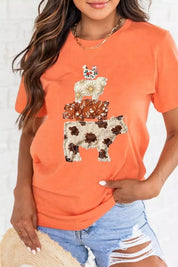 Animal Print Tee for Women – Sherbet Colorway – Chaotic Fashion