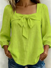 Women's blouse, square neck