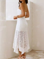 Strapless Lace Dress – Structured Bodice Detail – Chaotic Fashion
