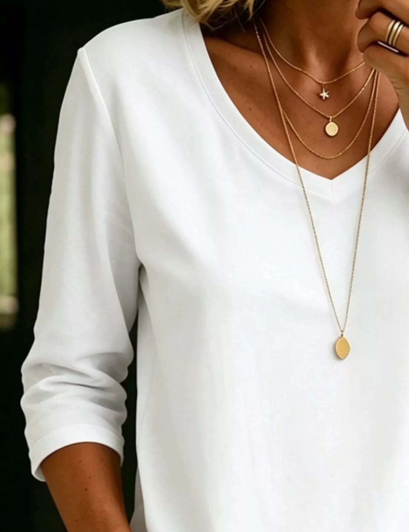 4 Sleeve Top for Women – White Colorway – Chaotic Fashion