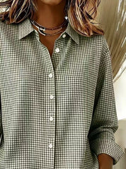 Women's plaid shirt, long sleeve