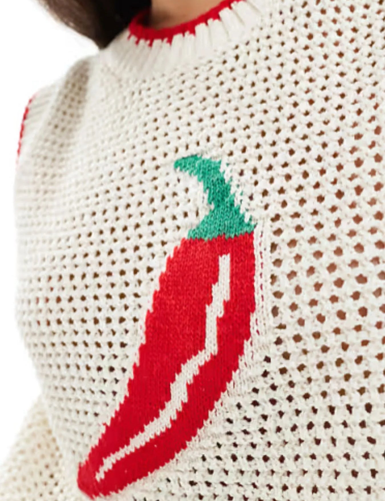 Crochet Tank Top for Women – Beige Open Knit – Chaotic Fashion