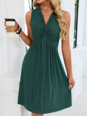 Womens Casual Dress – Twist Front in Black – Chaotic Fashion