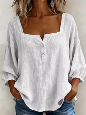 Women's blouse, square neck