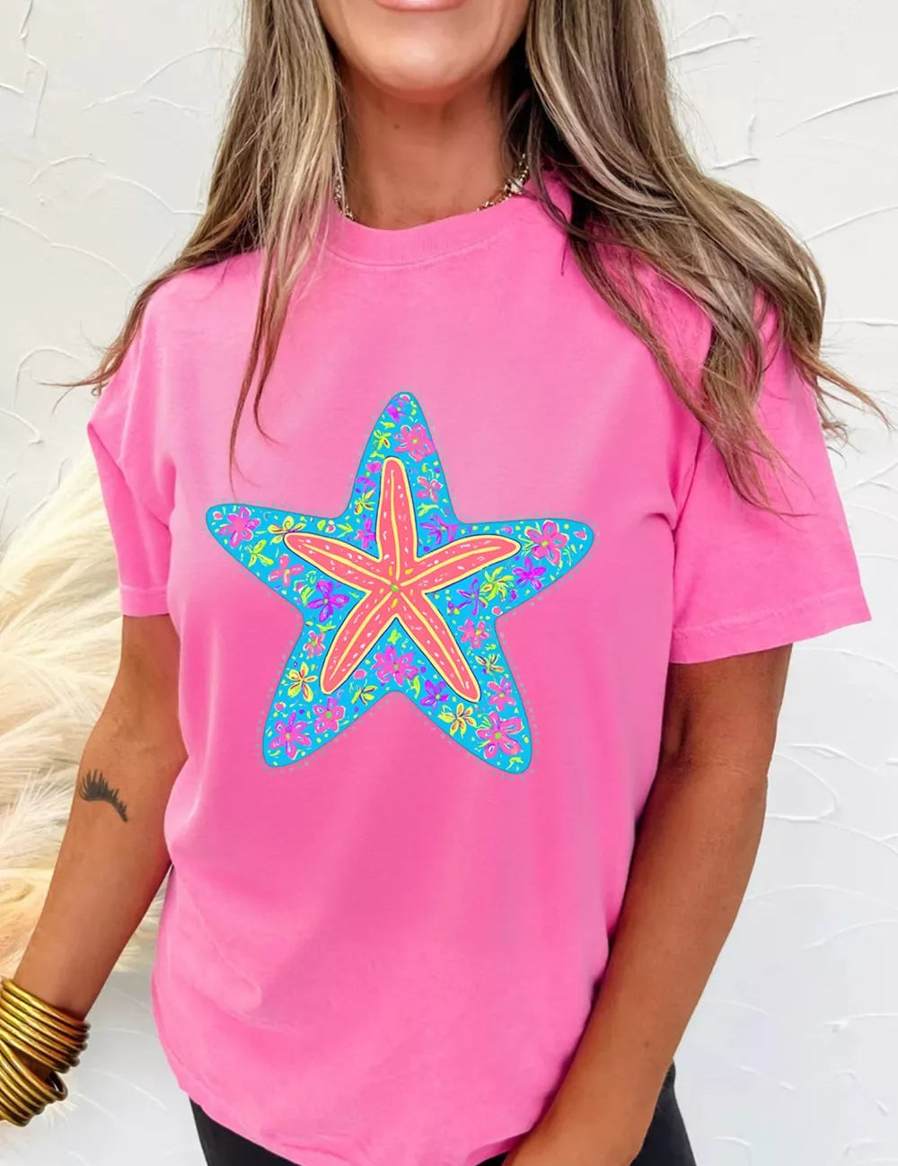 Coastal Graphic Top – Soft Cotton Blend – Chaotic Fashion