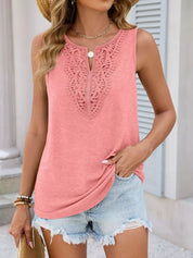 Burgundy Ribbed Tank – Delicate Lace Trim – Chaotic Fashion