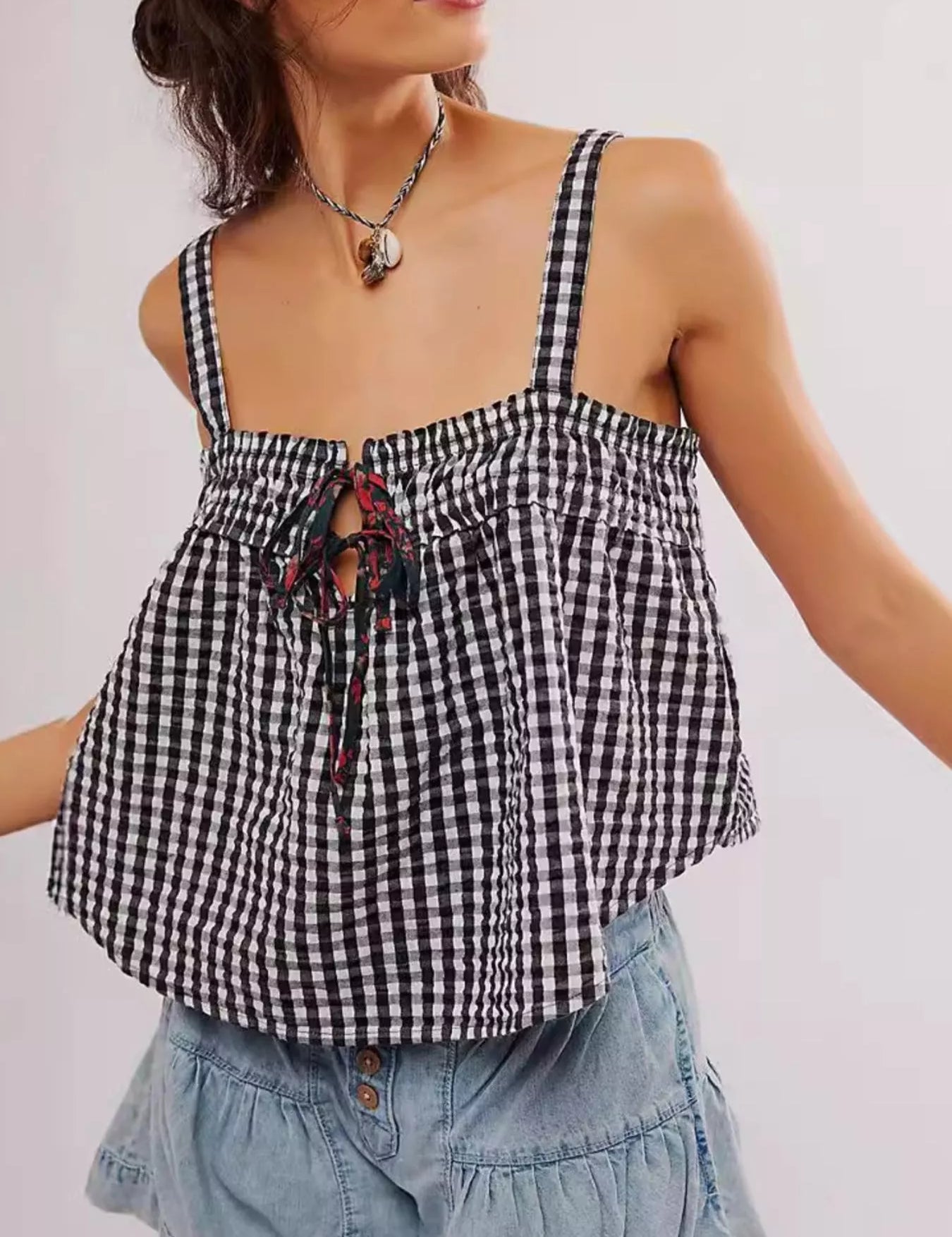 Tie-Front Crop Cami – Sherbet Colorway – Chaotic Fashion