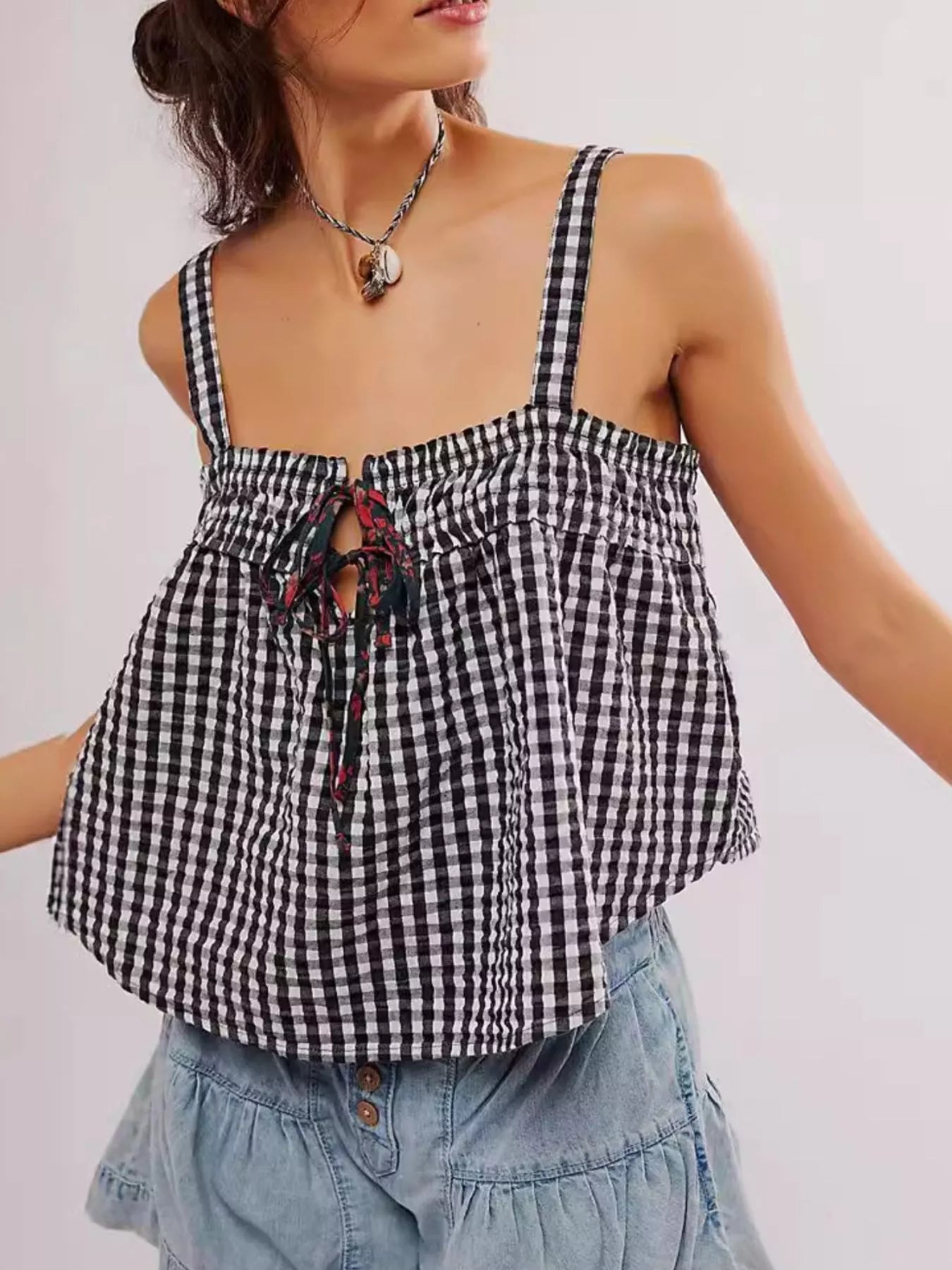 Tie-Front Crop Cami – Sherbet Colorway – Chaotic Fashion