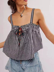 Tie-Front Crop Cami – Sherbet Colorway – Chaotic Fashion