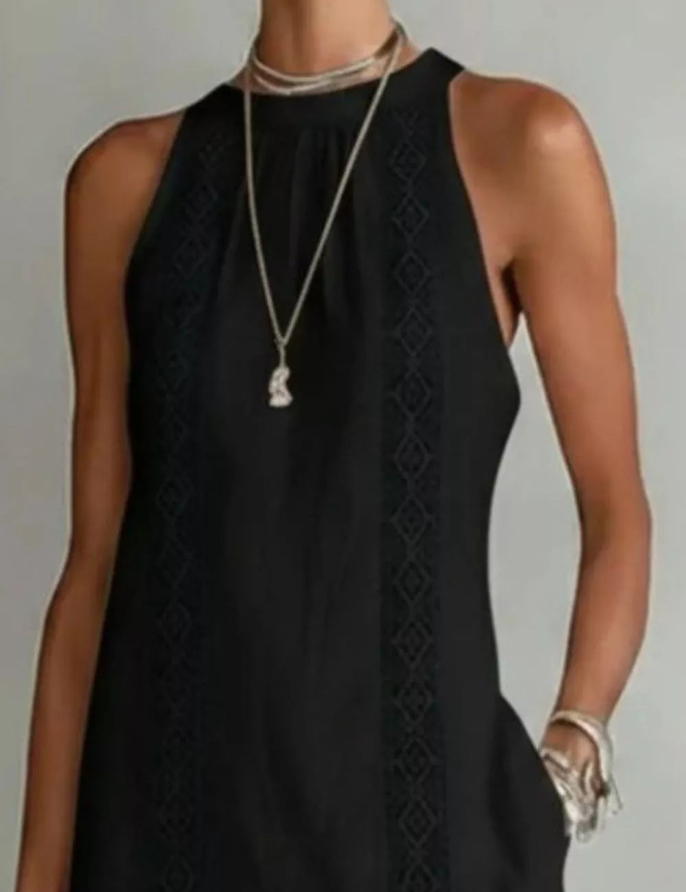 Womens Pocket Maxi Dress – White Side Slit – Chaotic Fashion