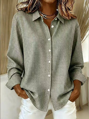 Women's plaid shirt, long sleeve