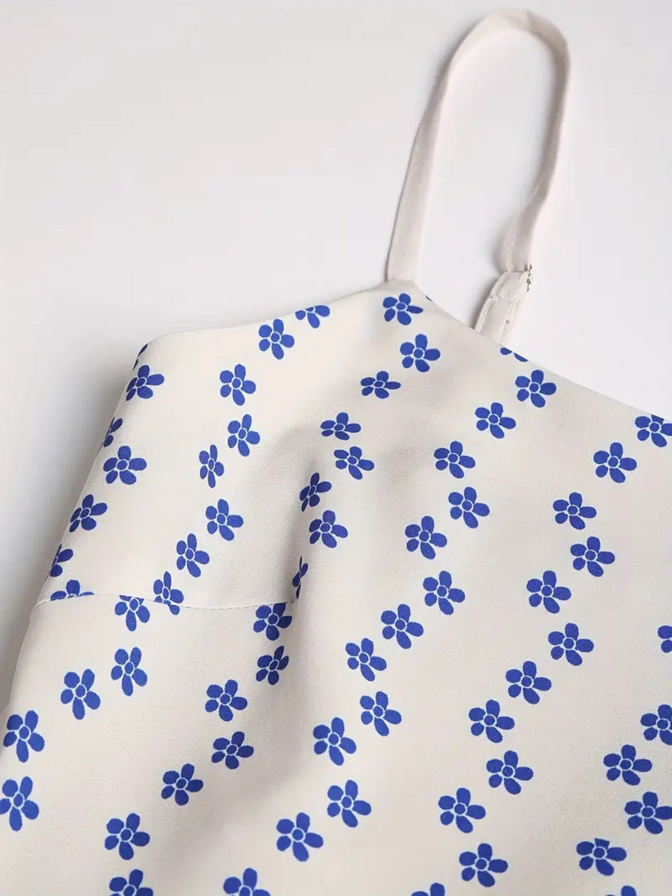 Womens Sardine Print Dress – Royal Blue Midi Cut – Chaotic Fashion