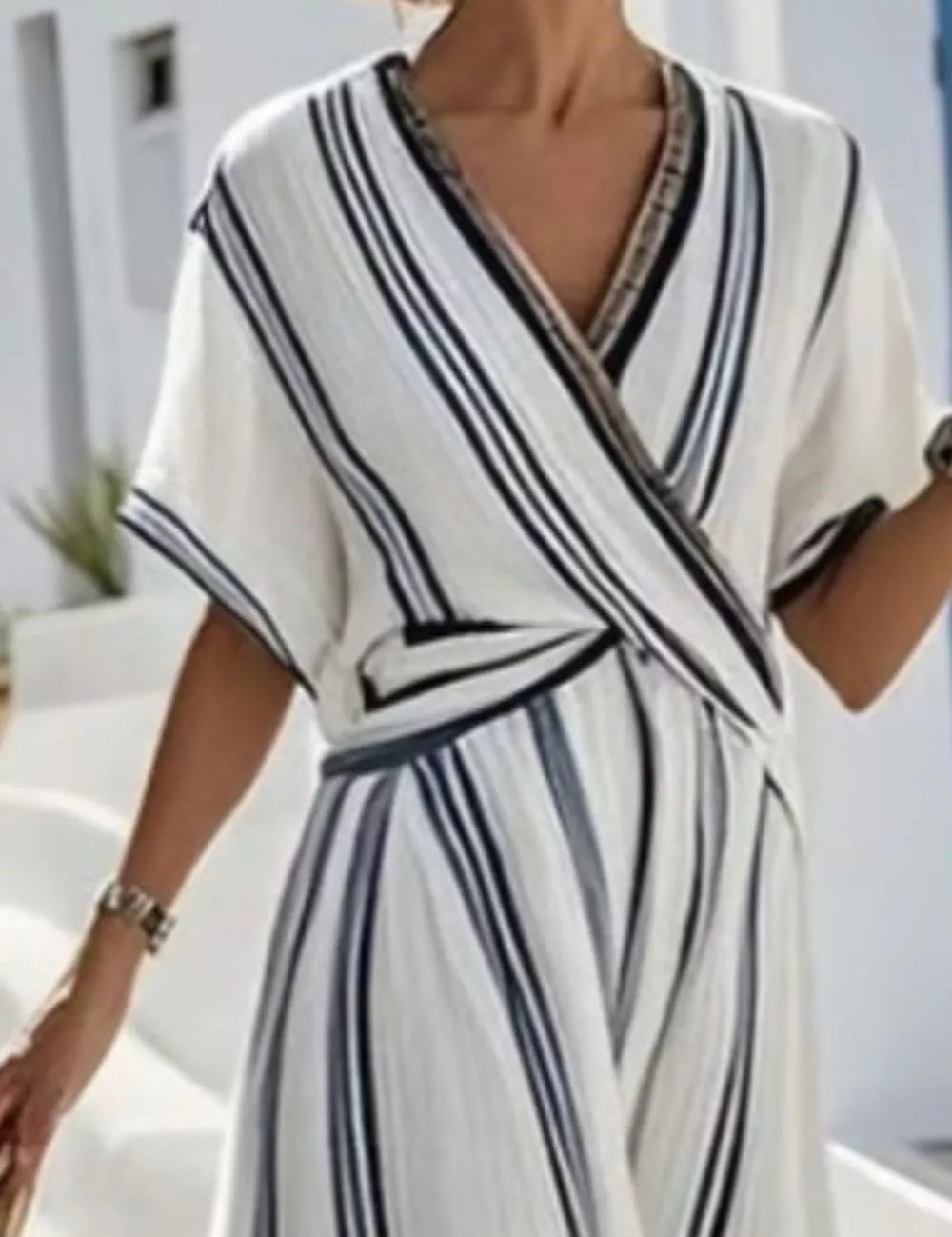 Wrap Maxi Dress – Flattering Fit in White – Chaotic Fashion