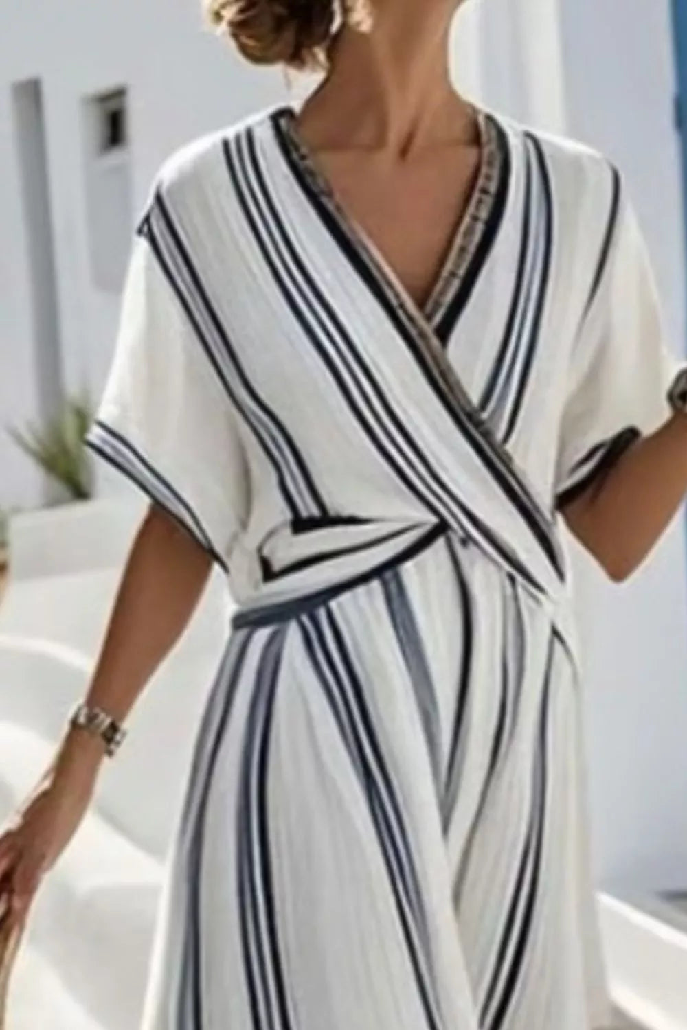 Wrap Maxi Dress – Flattering Fit in White – Chaotic Fashion