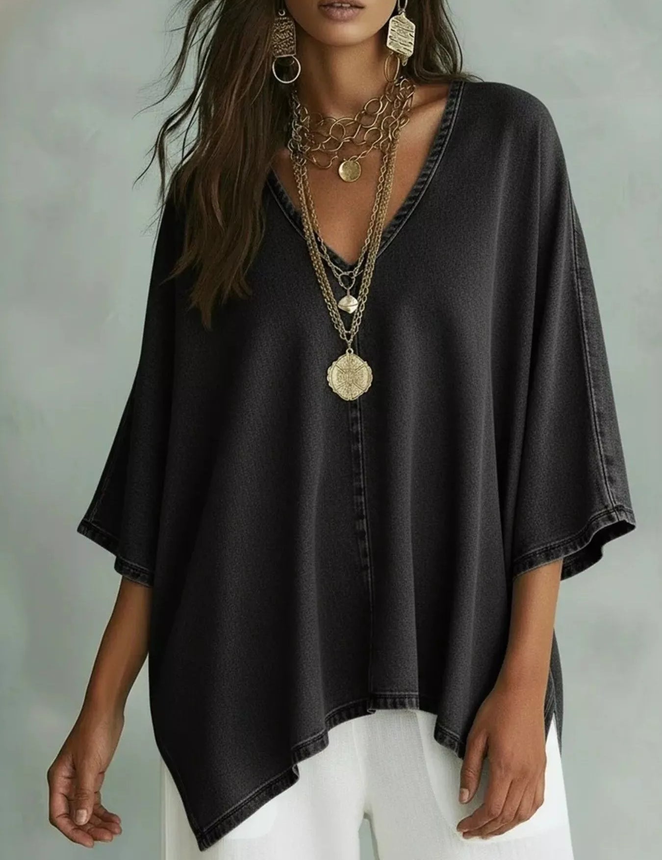 Dolman Sleeve Top – Black Colorway – Chaotic Fashion