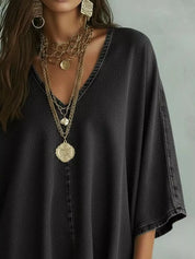 V-Neck Flowy Tee – Purple Colorway – Chaotic Fashion