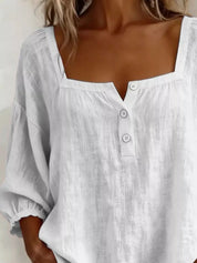 Women's blouse, square neck
