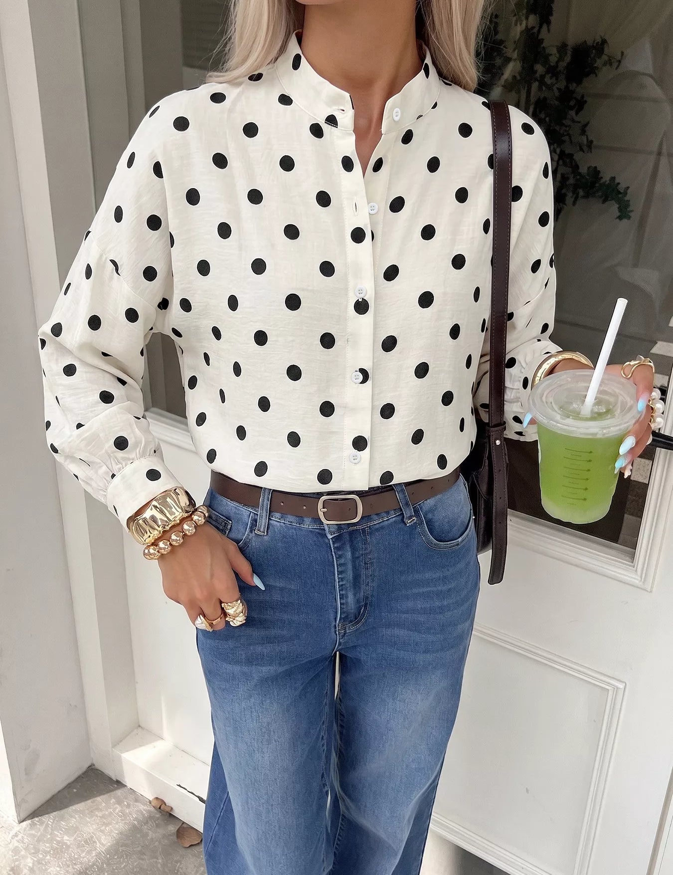 Women's polka dot shirt