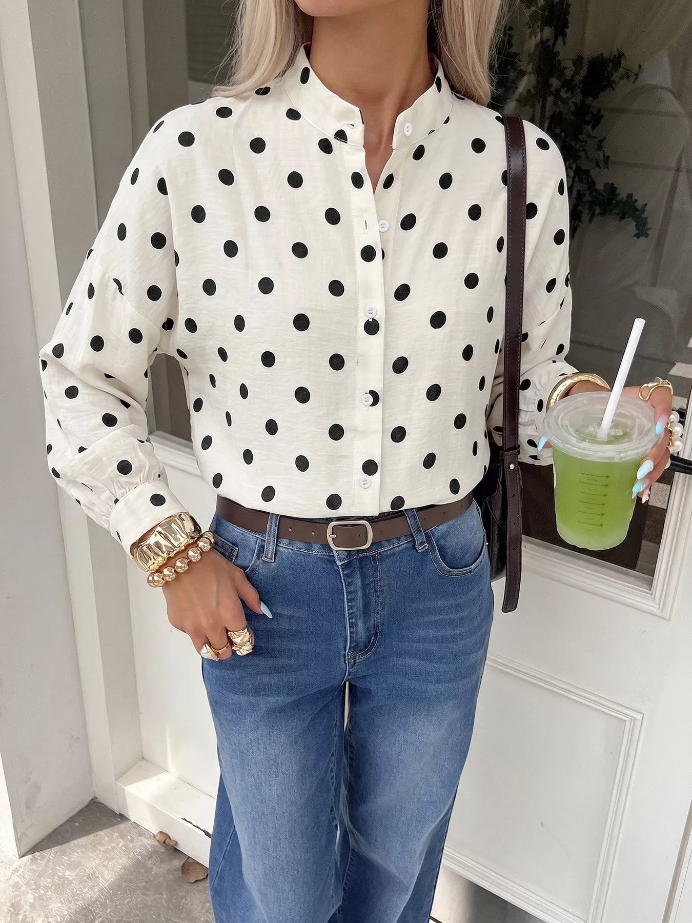 Women's polka dot shirt