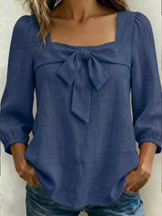 Women's blouse, square neck