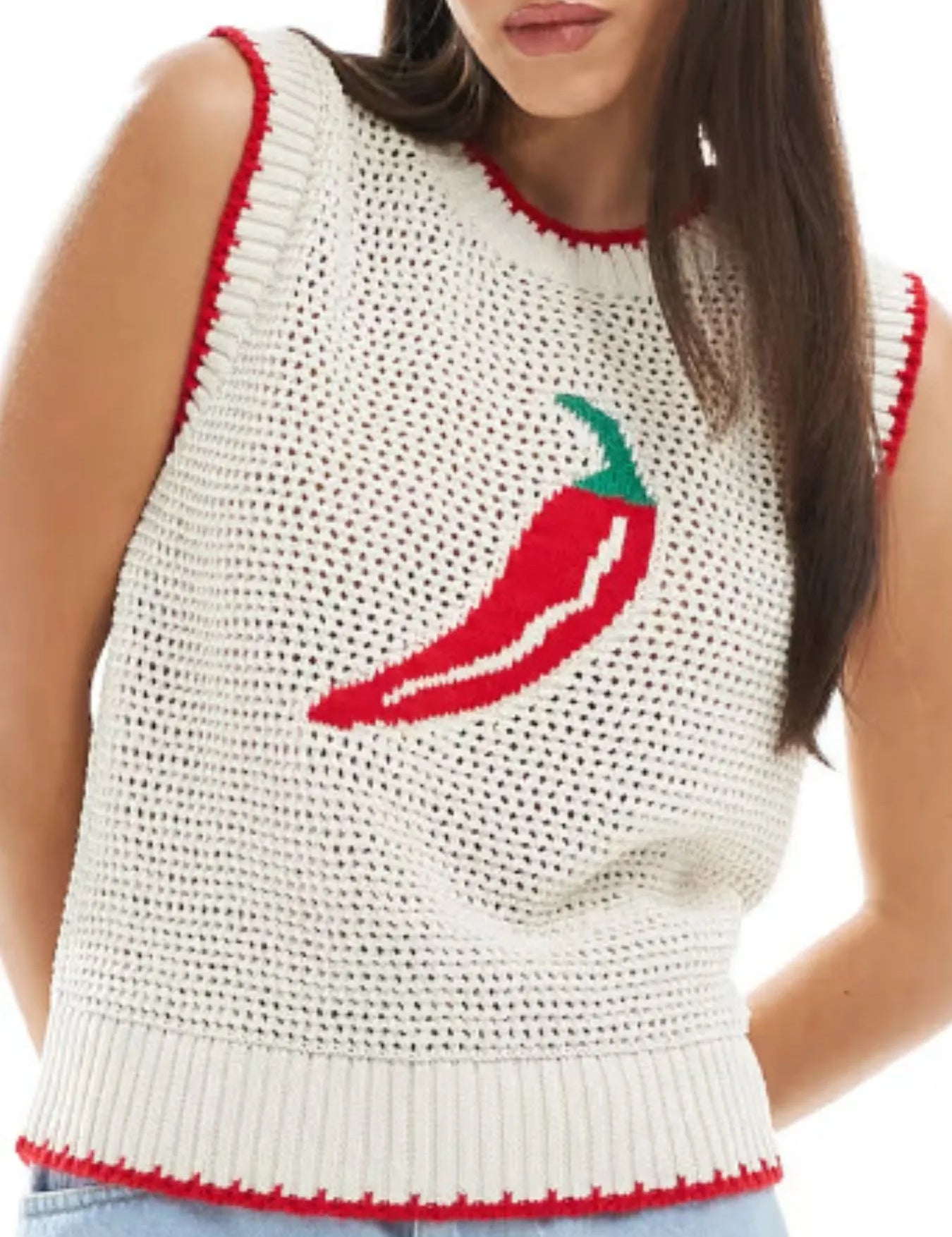 Sleeveless Crochet Top – Textured Boho Style – Chaotic Fashion