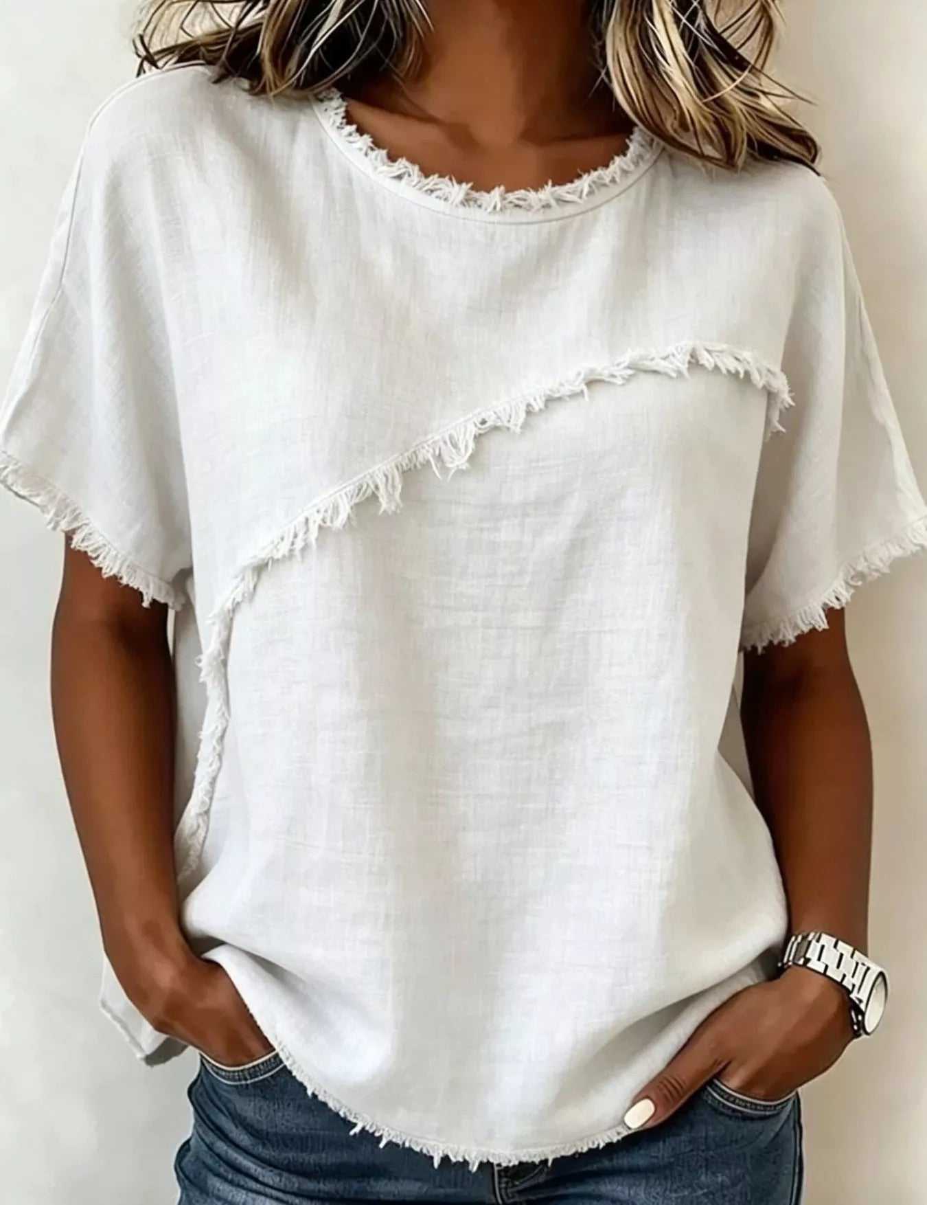 Short Sleeve Top for Women – Green Bohemian Flair – Chaotic Fashion