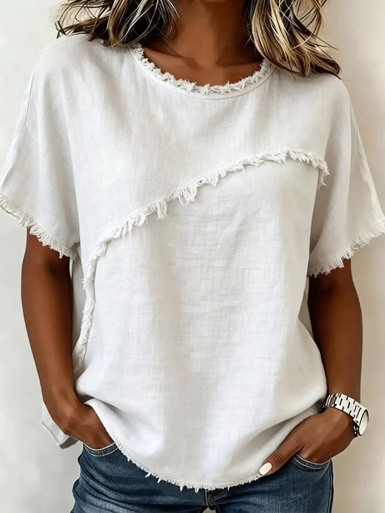 Short Sleeve Top for Women – Green Bohemian Flair – Chaotic Fashion