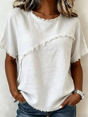 Short Sleeve Top for Women – Green Bohemian Flair – Chaotic Fashion