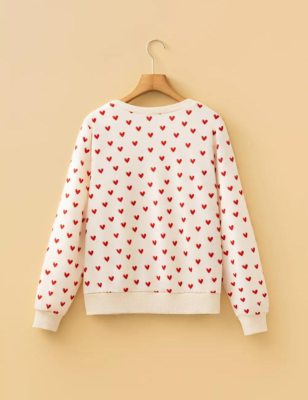 Women's printed sweatshirt, round neck, long sleeve