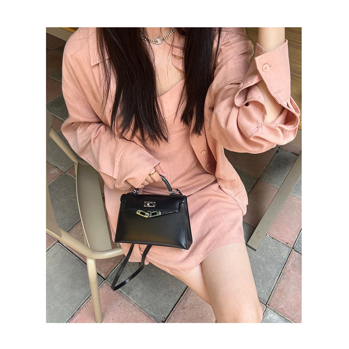 Top Grain Leather Inspired Mini Sellier Kelli Bag