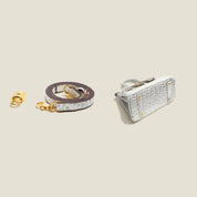 Crocodile Embossed Leather Inspired Trendy Platinum Bag