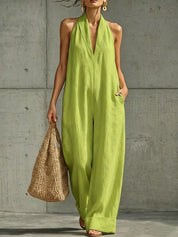 Women's jumpsuit, halter neck