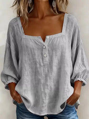 Women's blouse, square neck