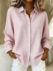 Women's plaid shirt, long sleeve