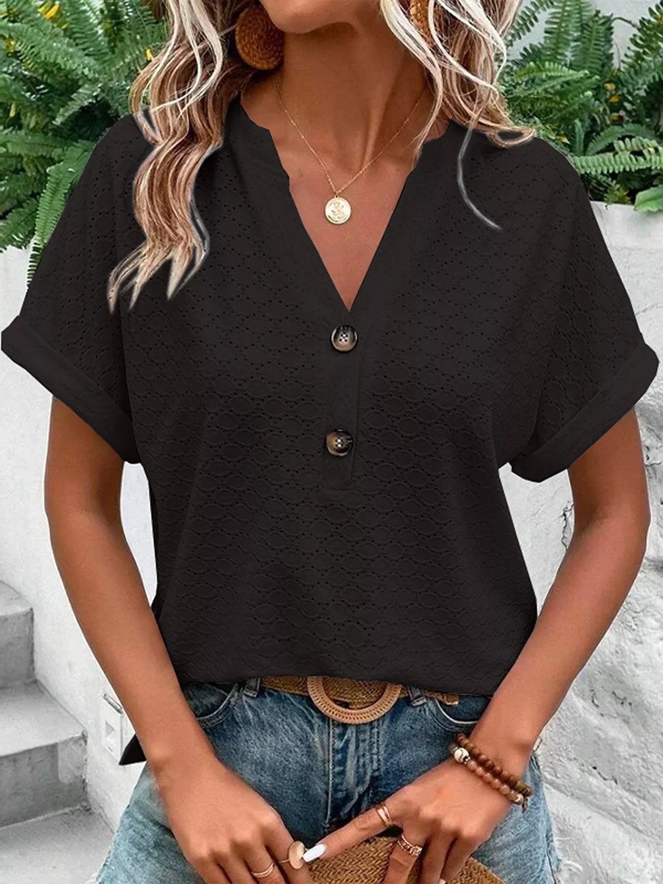 Work Top for Women – Structured Poly-Spandex – Chaotic Fashion