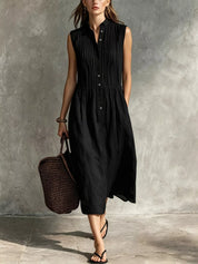 Women's midi dress, sleeveless