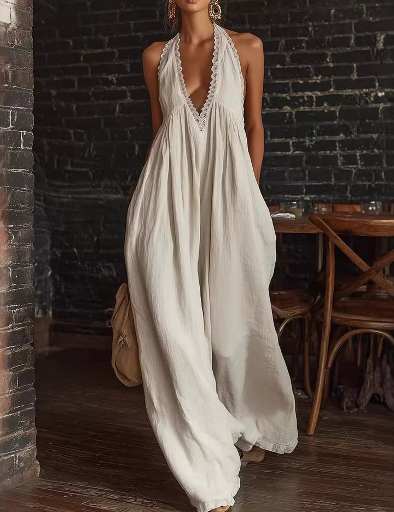 Women's jumpsuit, halter neck