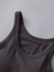 Womens Tank Top – Round Neck in Khaki – Chaotic Fashion
