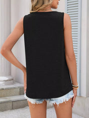 Lace Trim Tank Top – Dark Green Everyday Layer – Chaotic Fashion